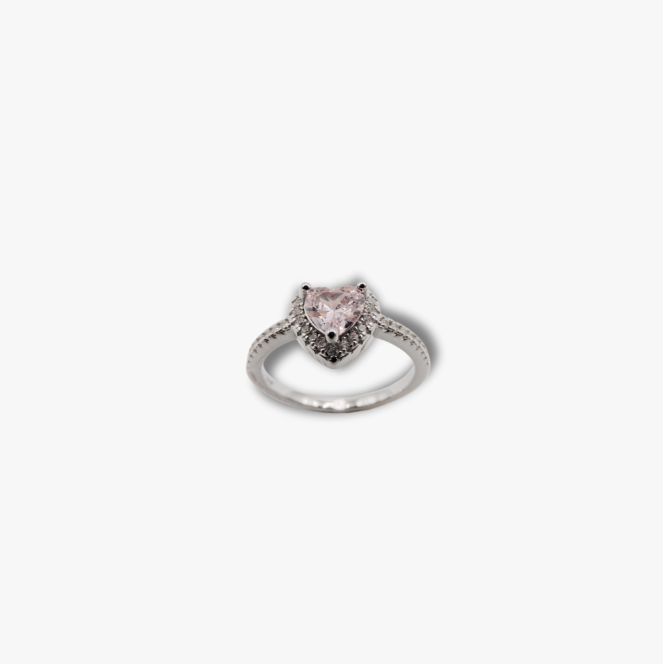 Bague coeur clair