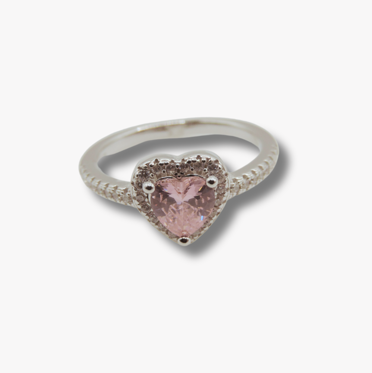 Bague coeur clair