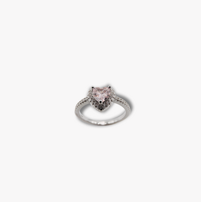 Bague coeur clair